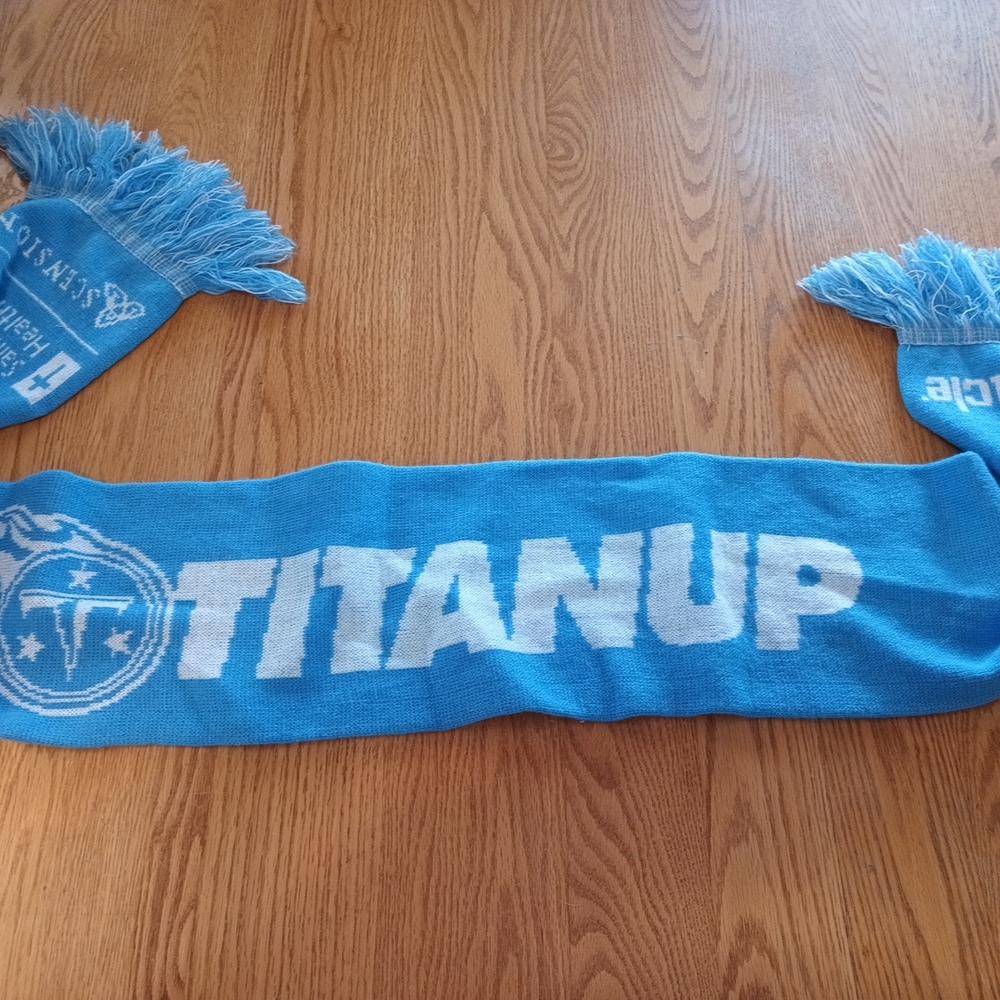 Blue and White Tennessee Titans NFL Football Titan Up Knit Scarf